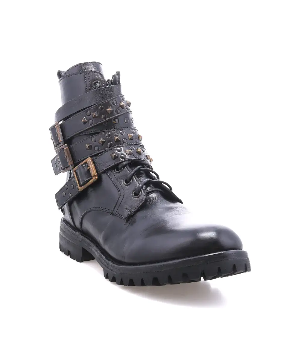 Side-Zip Lace-Up Combat Boots
