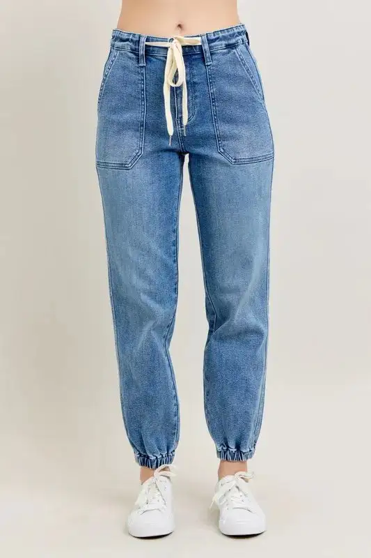 High Waist Jogger Plus Denim Jeans