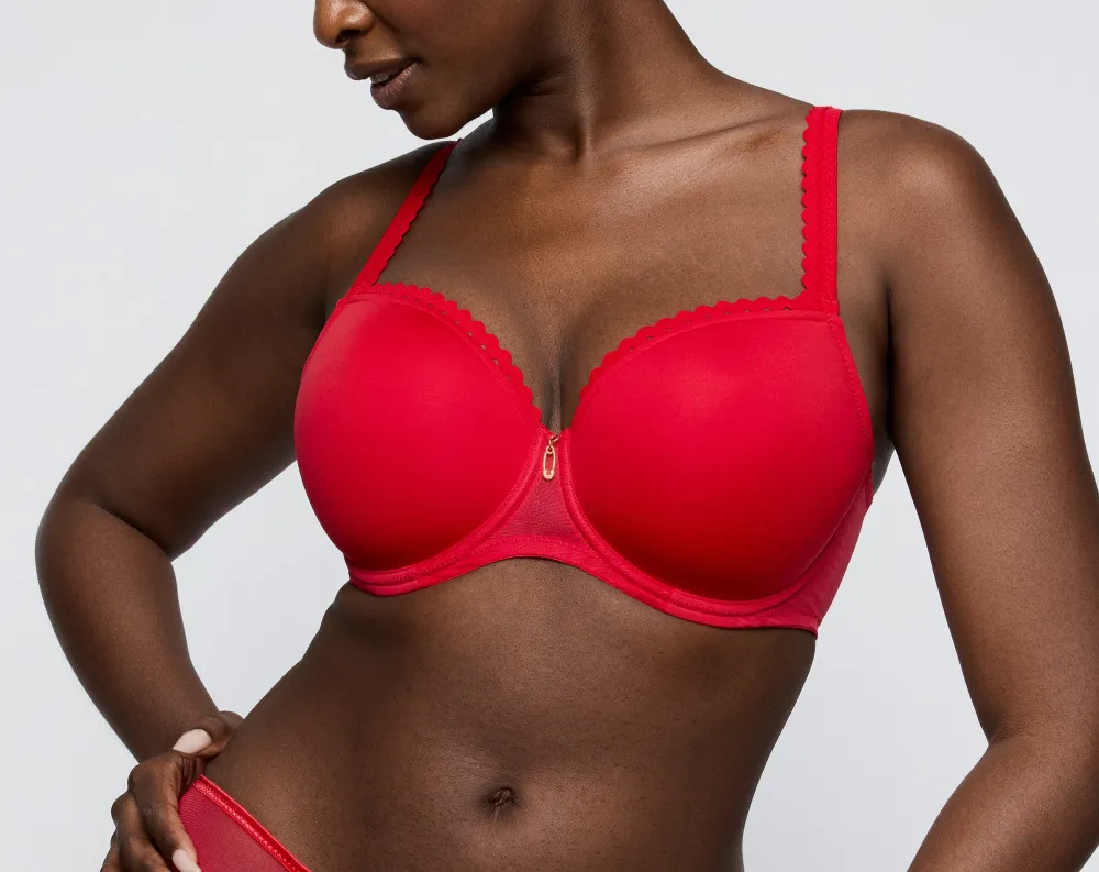 Women's Underwire Spacer Molded Padded Leotard Back Adjustable Straps Rounded Shape Bra