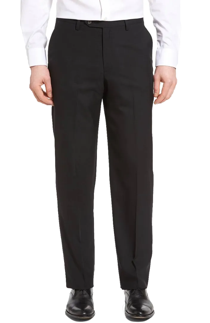 Classic Gabardine Tropical Weave Performance Flat Front Pleated Front Trousers