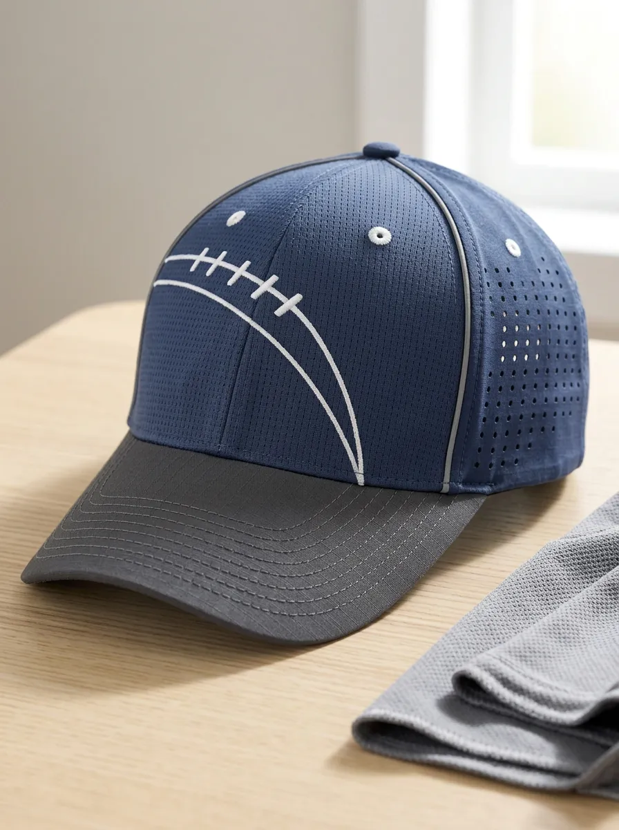 Men's Field Football Fan American Football Laces Printed Cap