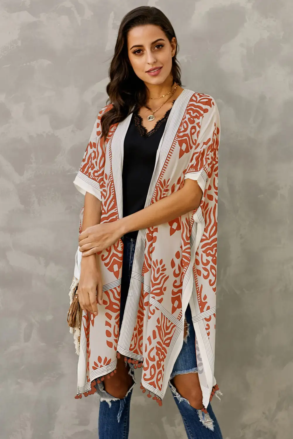 Swimwear Prowess Pom Pom Kimono