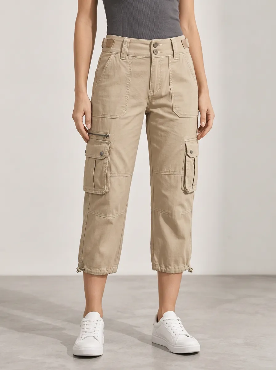 Women's Utility Practical Carry Multi-Pocket Capri Pants