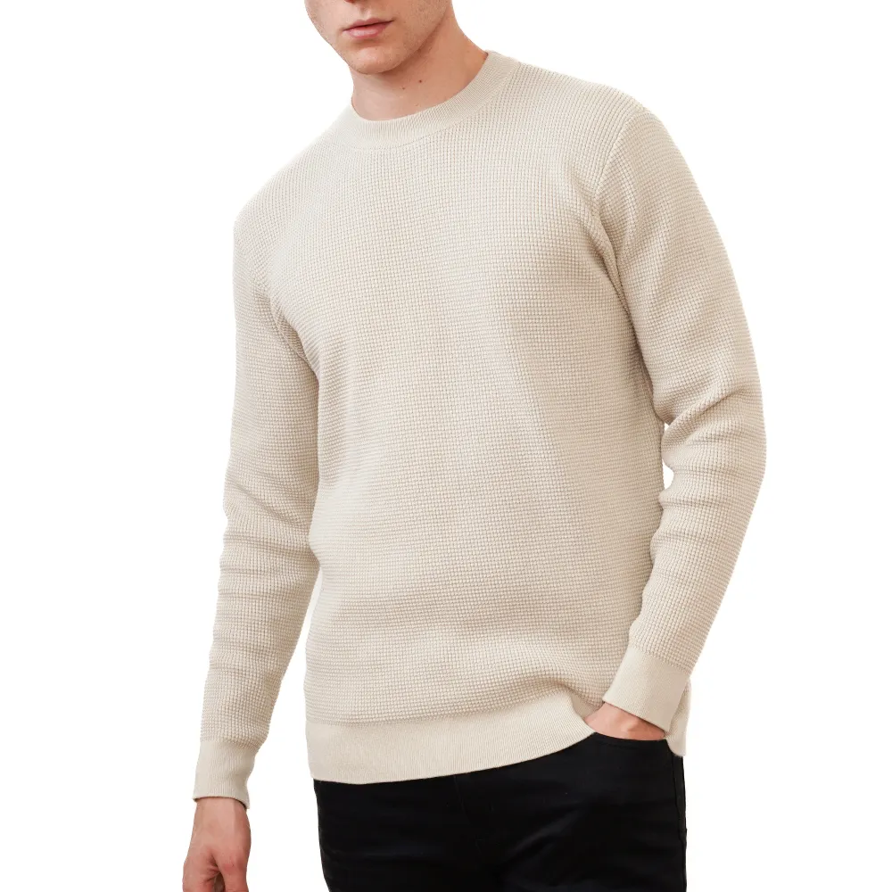 Refined Regular Fit Ribbed Crew Neck Sweater