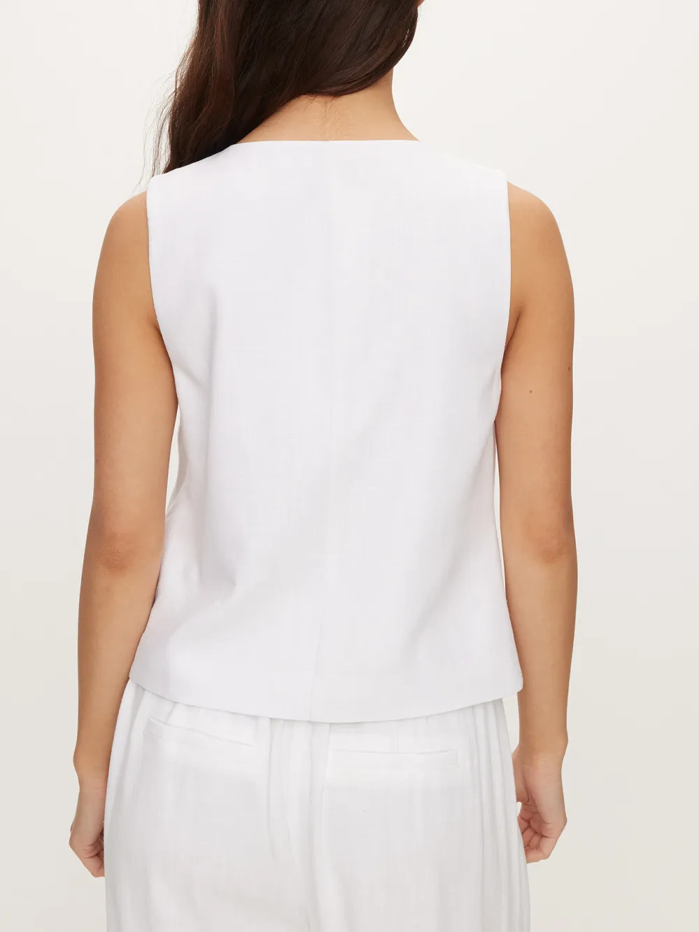 V-Neck Button Front Vest