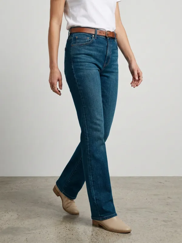 Straight-Leg Casual Denim Jeans