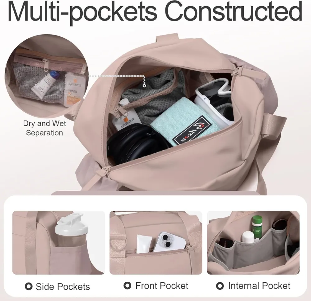 Mini Gym Bag for Women Girls Small Gym Tote Bag with Wet Compartment Waterproof Travel Duffle Bag Cute Workout Sport Bag