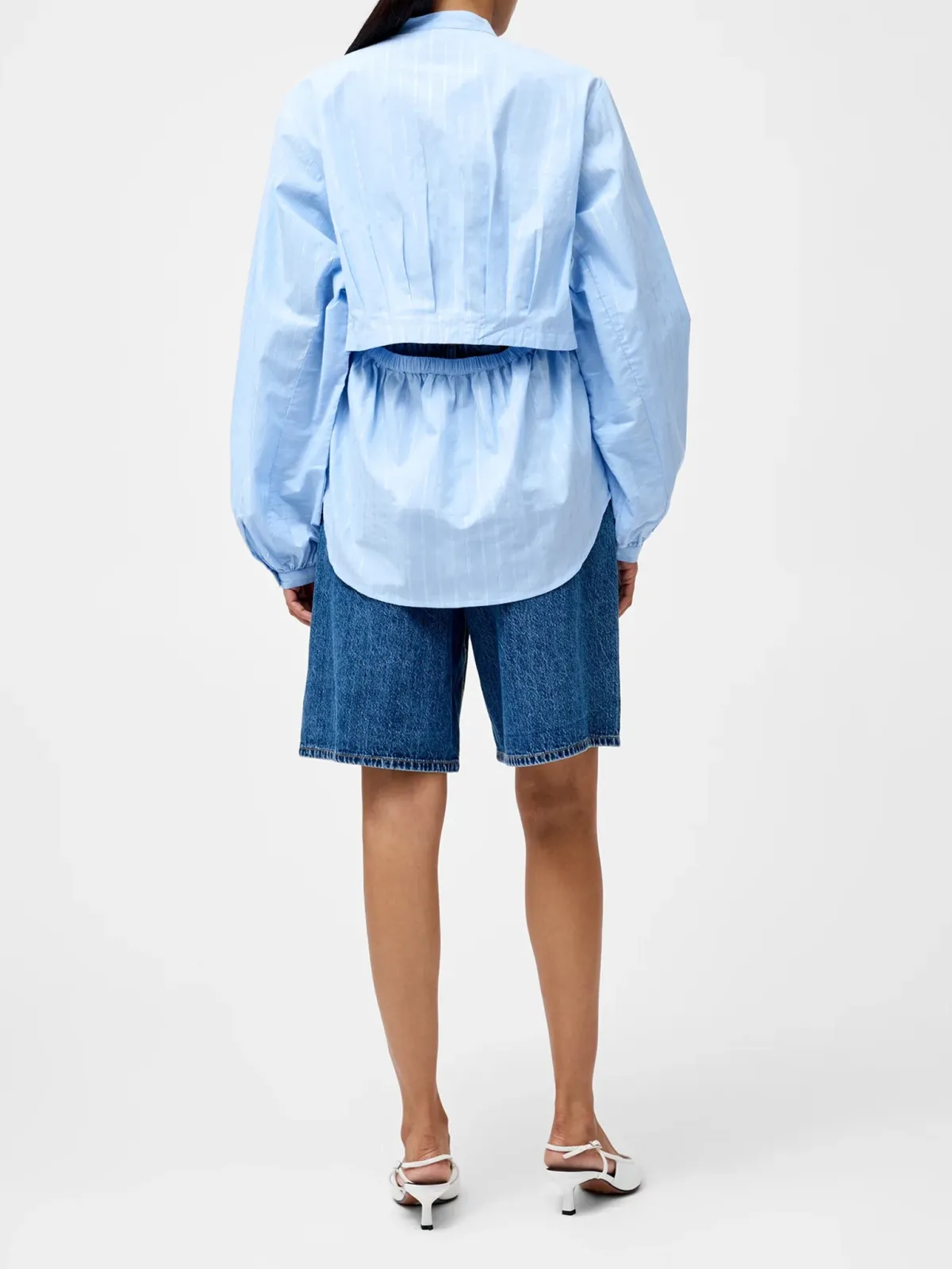 Classic Modern Striped Stand Collar Shirt
