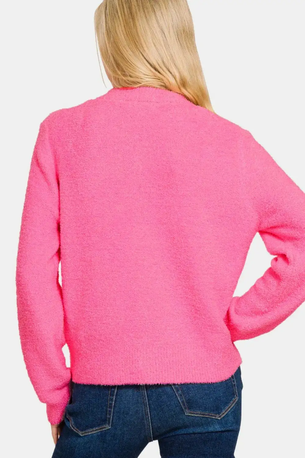 Classic Button Front Button Down Long Sleeve Knit Cardigan