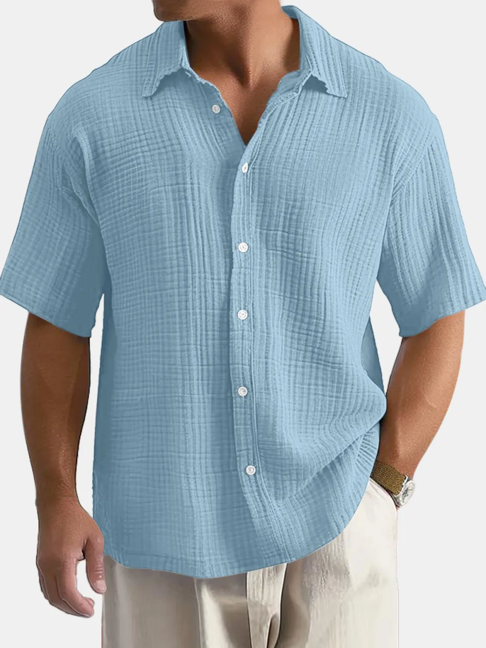 Textured Short Sleeve Shirt