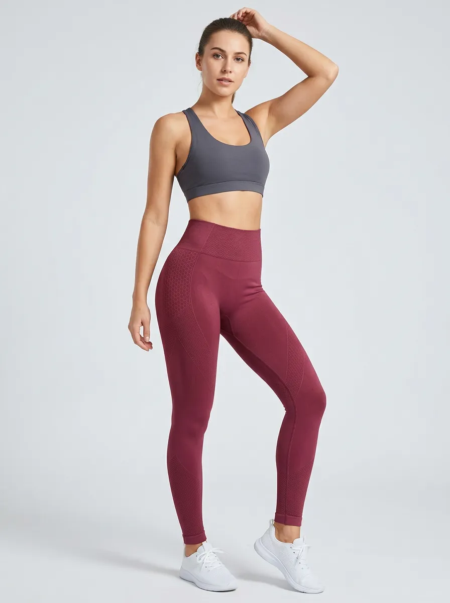Women's Honeycomb Workout Gym Seamless Fitness Leggings