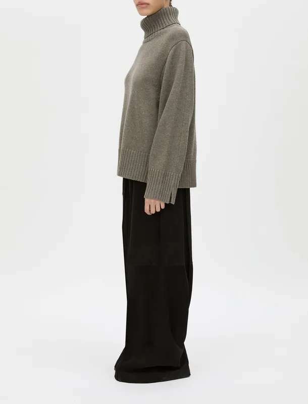 Squirrel Knit Roll Neck Sweater
