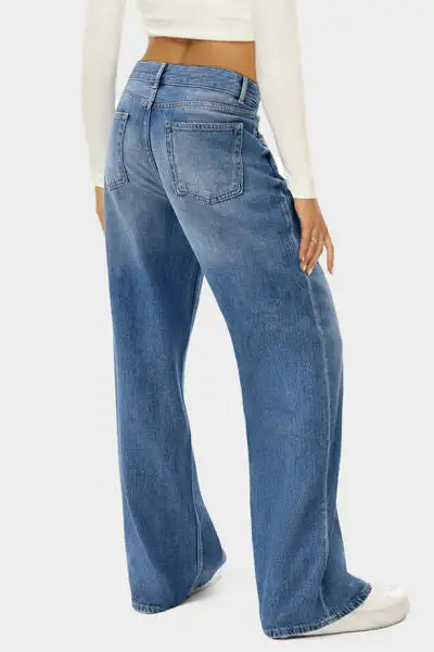 Textured Collared Denim Jeans