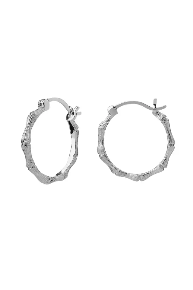 Bamboo Texture Hoop Earrings