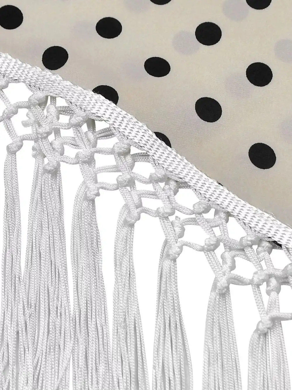 Polka Dot Halter Neck Cami and Fringe Trim Pants