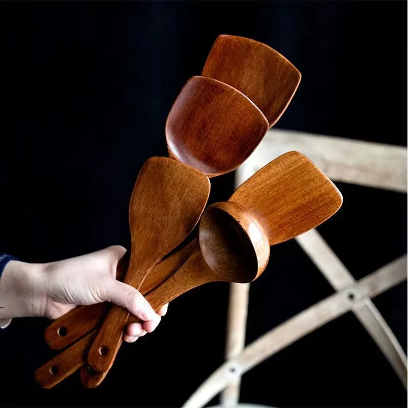 Heat‑Resistant Wok Spatula with Anti‑Scald Handle