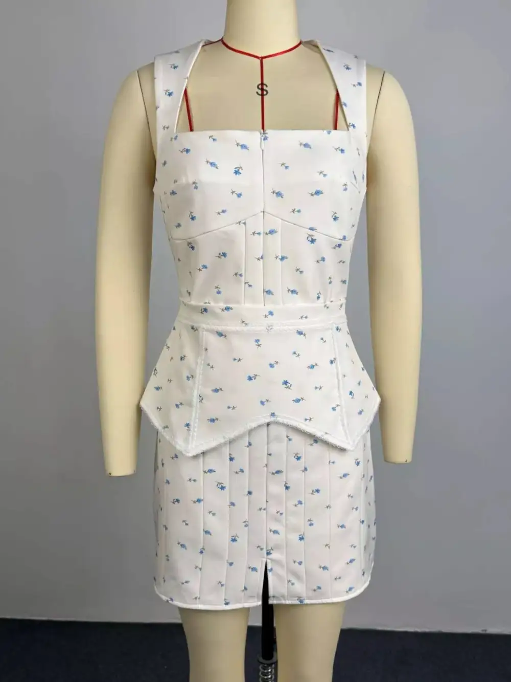 Floral Print Sleeveless Top and Skirt Set