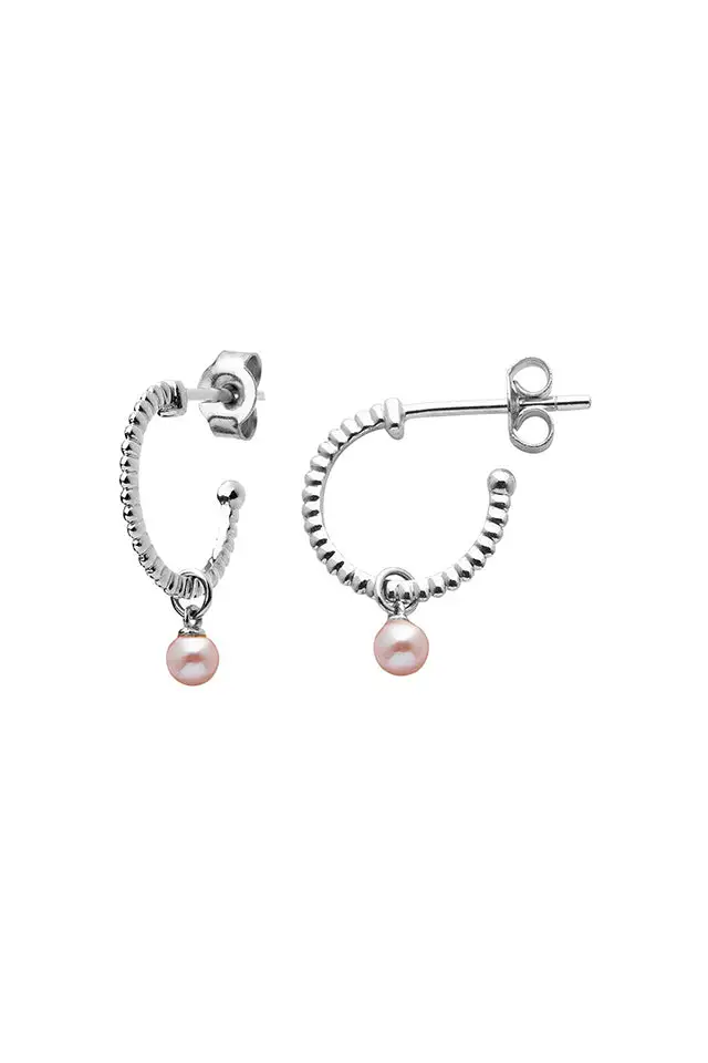 Pearl Hoop Earrings