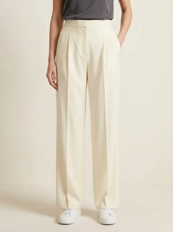 Minimal Printed Wide-Leg Trousers