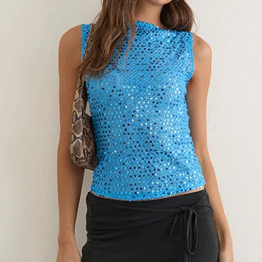 Statement Sequin Knit Tank Top