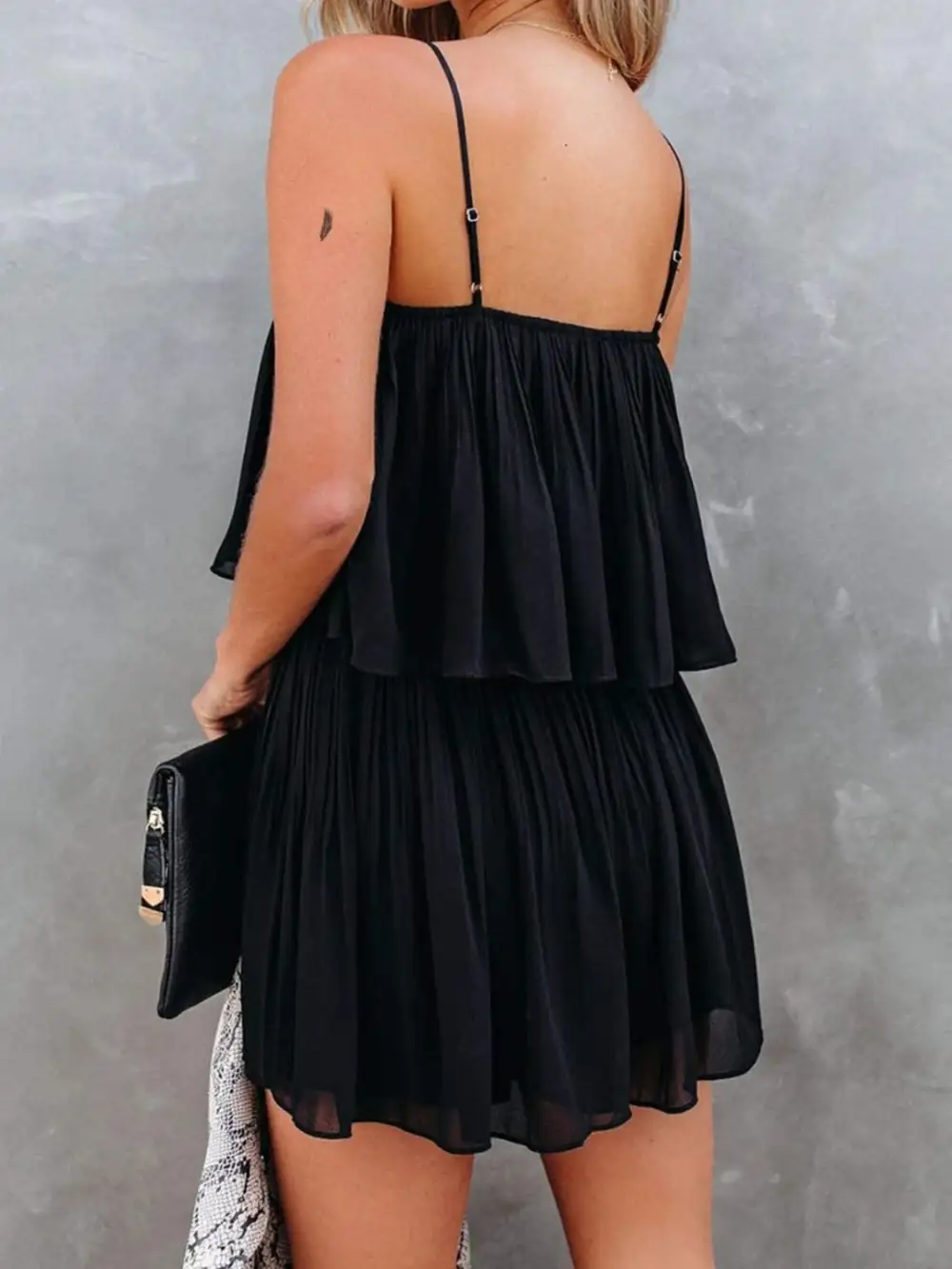 Ruched Strap Casual Dress