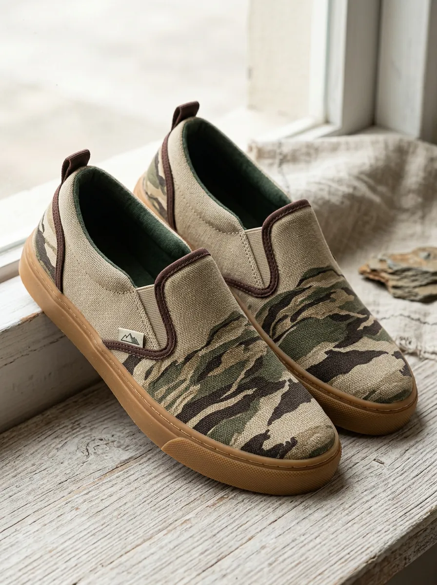 Men's Outdoor Adventure Camouflage Printed Canvas Shoes
