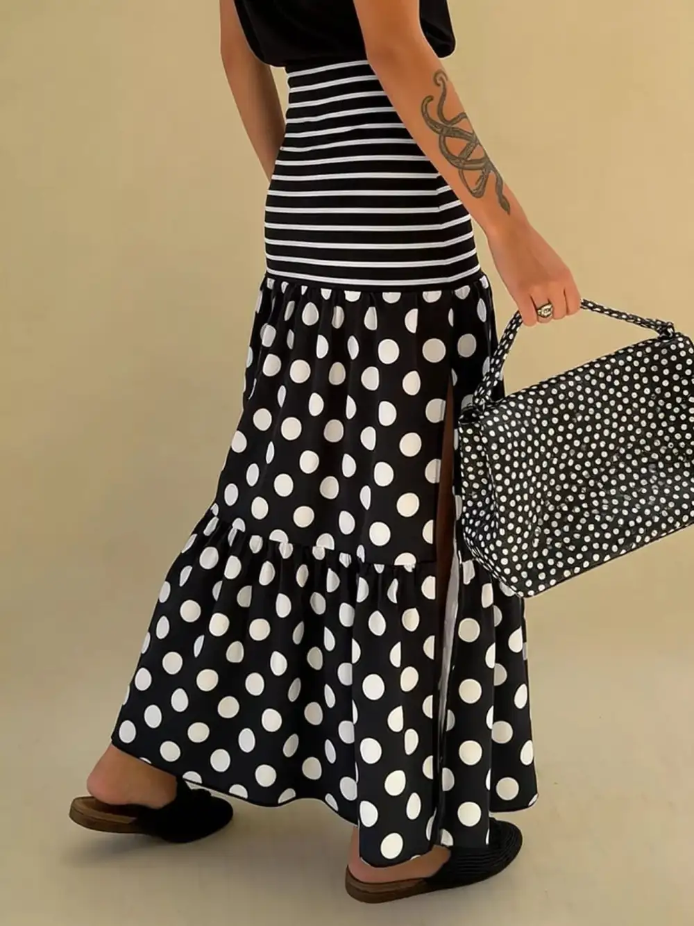 Softline Printed Polka Skirt