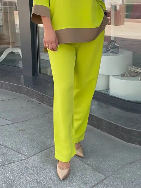 Split Side Shirt Pants Set
