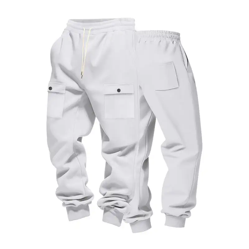 Men's Cargo Joggers Pockets Waistband Cargo Pants