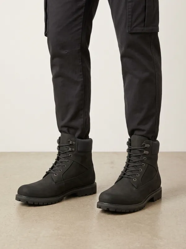 Unisex Minimalist Solid Color Print Work Boots