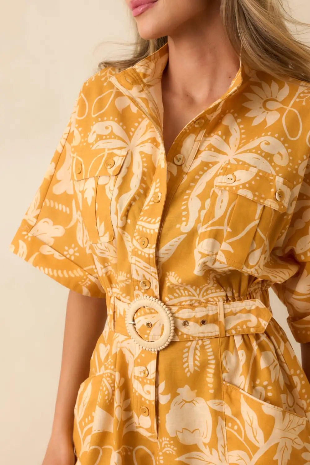 Yellow Casual Romper