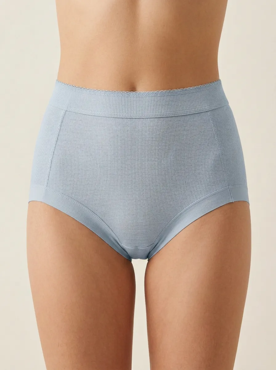 Classic Seamless Ribbed High-Waisted Wardrobe Essential Women's Panties