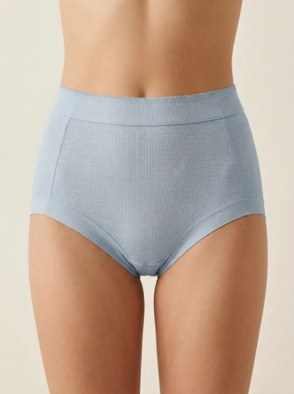 Classic Seamless Ribbed High-Waisted Wardrobe Essential Women's Panties