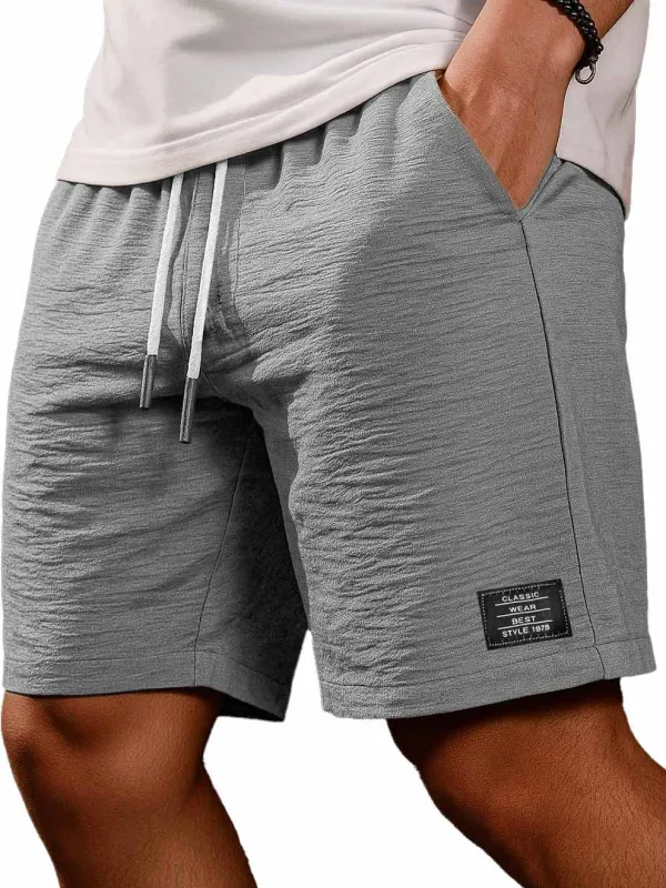 Linen Blend Pleated Shorts