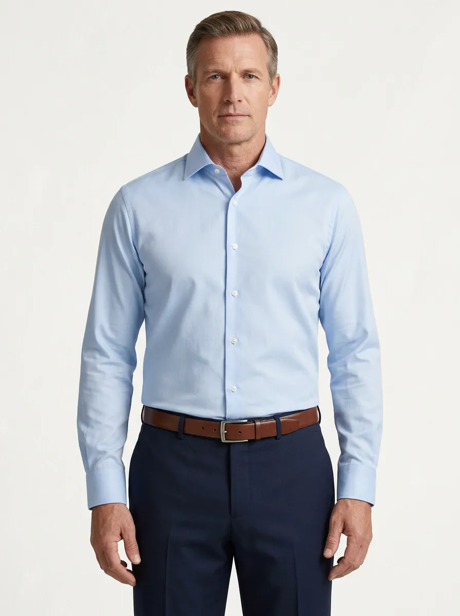 Men's Everyday Long-Sleeve Solid Dress Shirt
