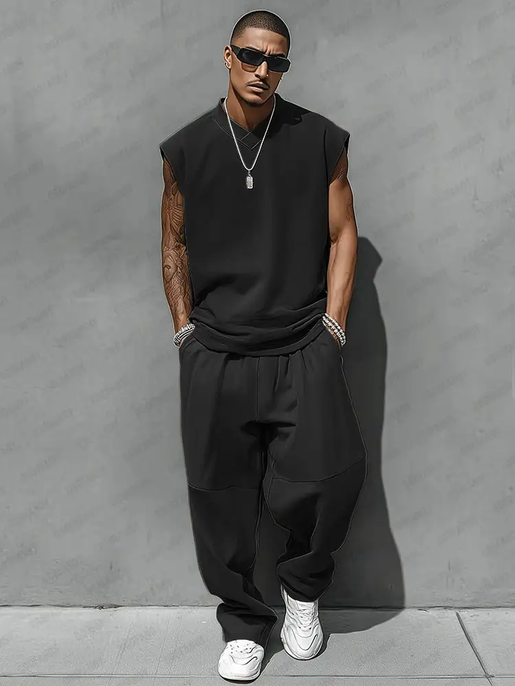 Cotton Blend Tank & Balloon Pants Set