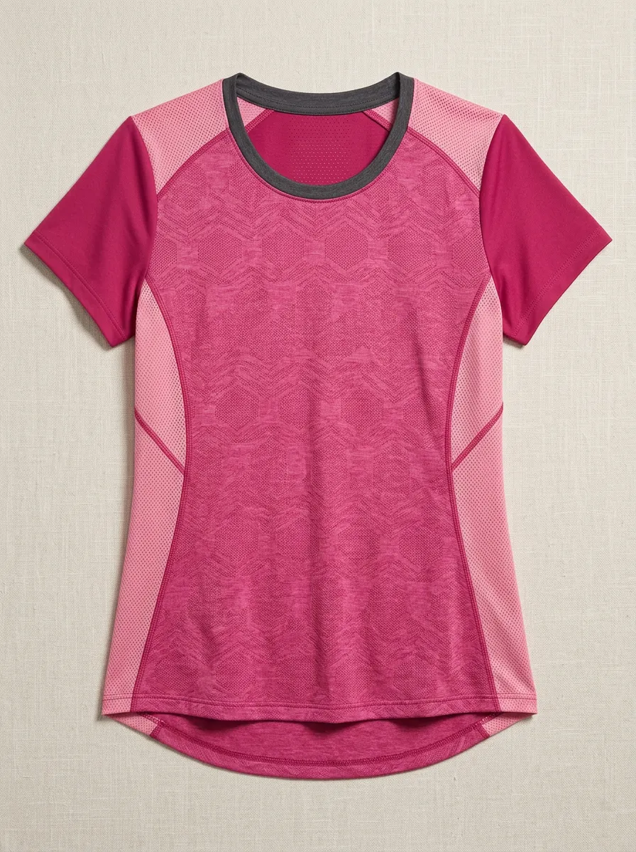 Women's Core Athletic Fitness Geometric Pattern Printed Top