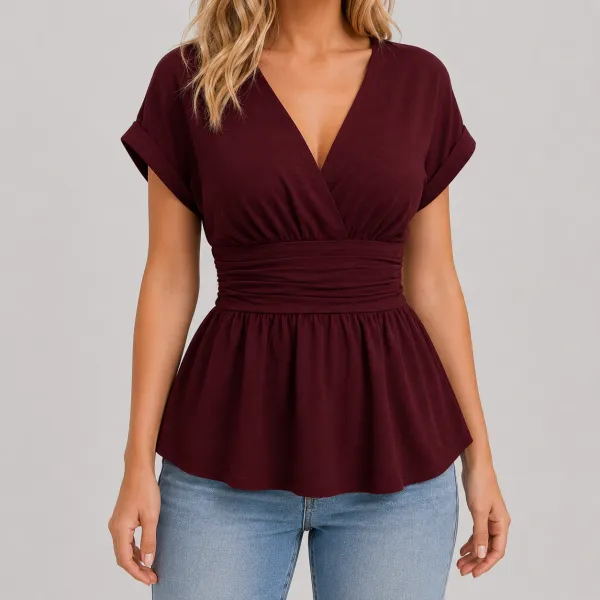 Peplum Flowing Blouse