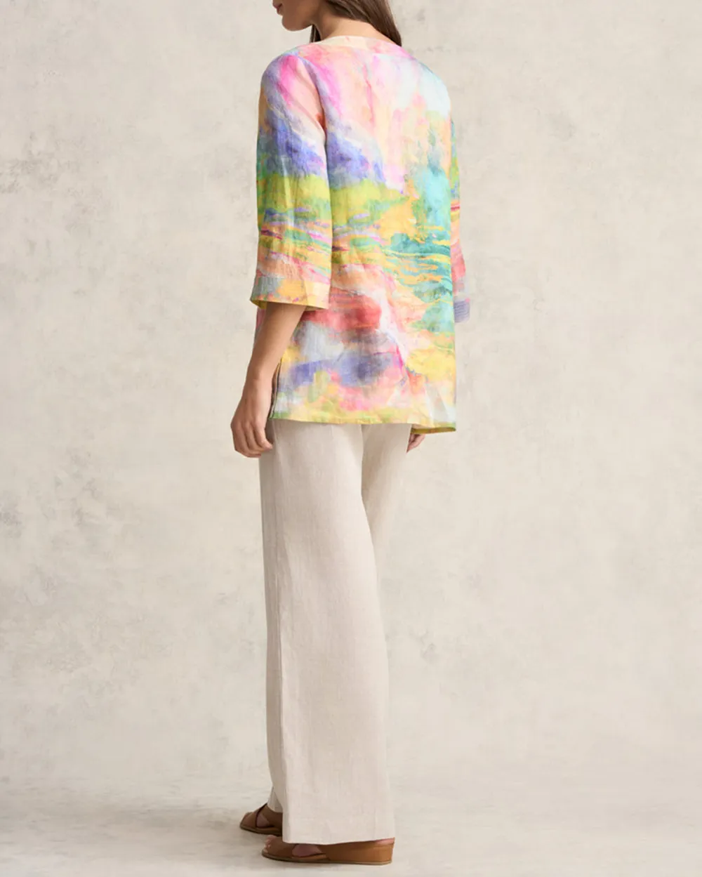 Printed Linen Tunic