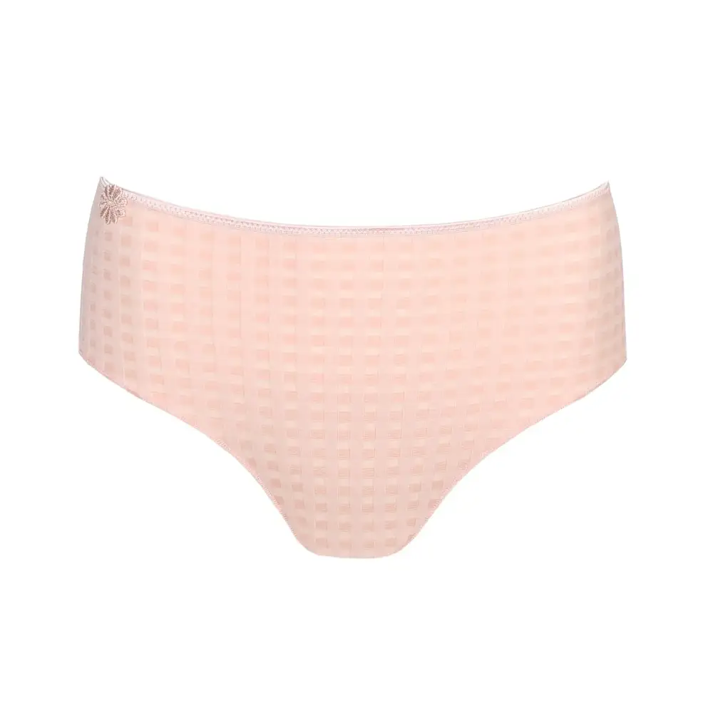 Women's Full Coverage Elastic Waistband Cotton Gusset Floral Embroidery Cotton Checkered Retro Detail Soft Fabric Stretch Fit Brief Panty