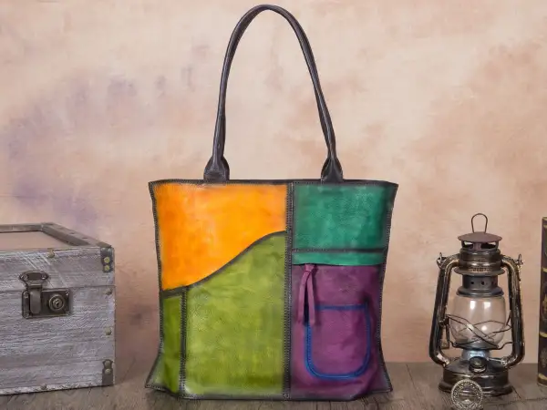 Large Capacity Leather Tote Bag
