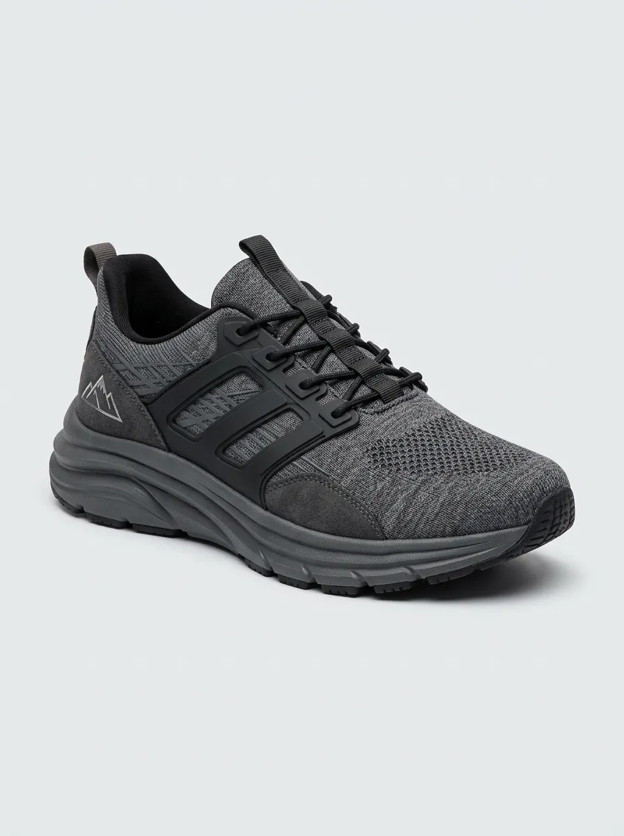 Men's Charcoal Grey Mountain Hiking Athletic Sneakers
