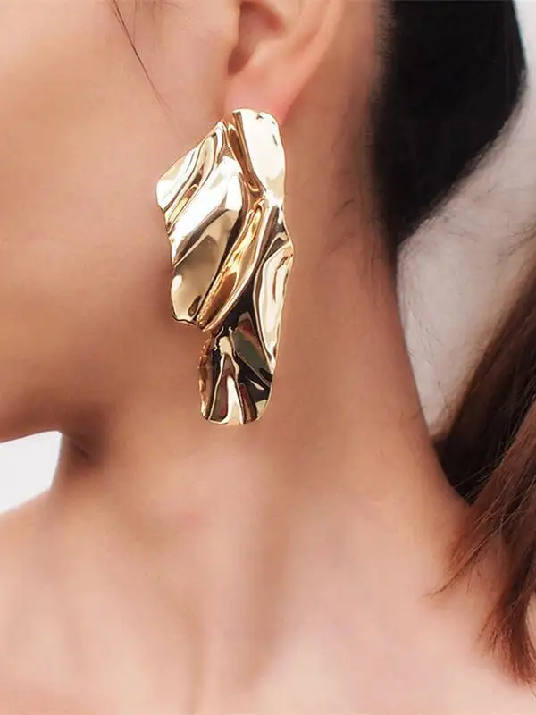 Layered Petal Drop Earrings