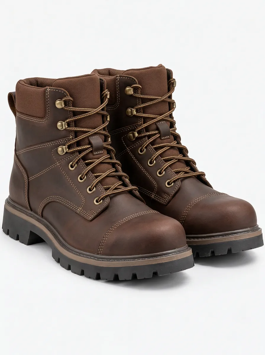 Men's Brown Waterproof Work Boot Style