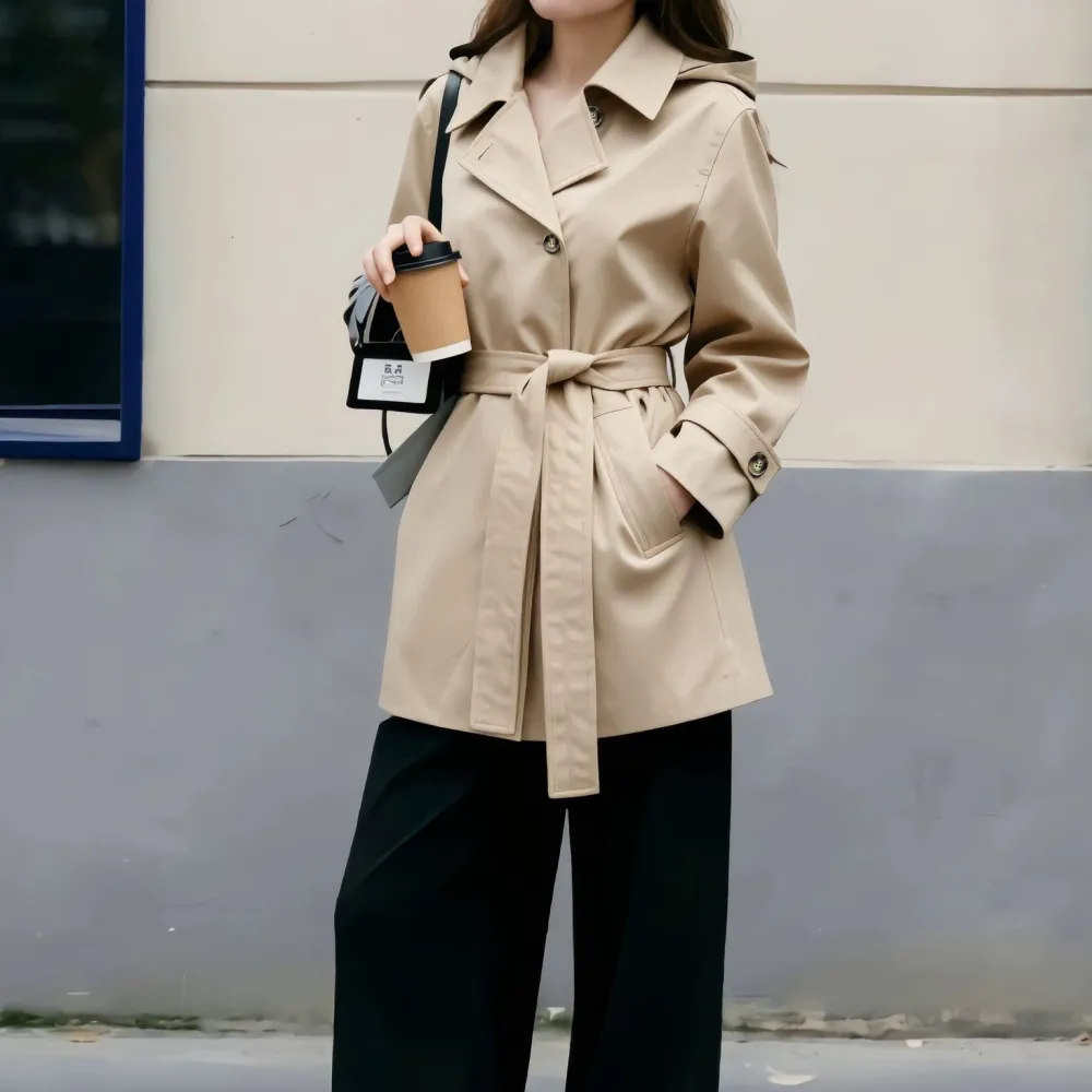Classic Clean Line Trench Coat