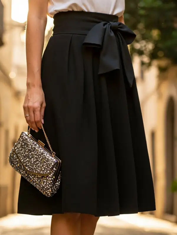 Knit Bodycon Pencil Midi Skirt