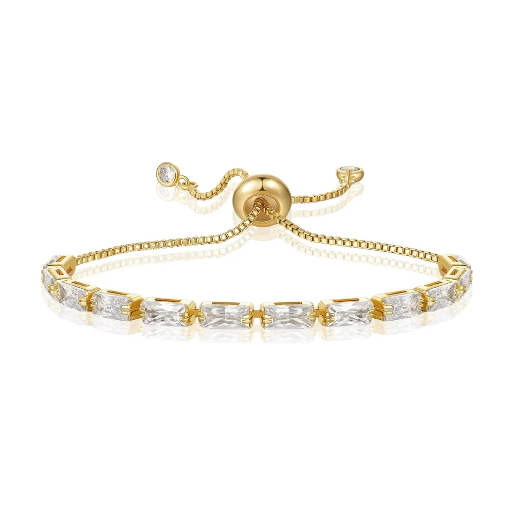 Crystal Accent Adjustable Bracelet