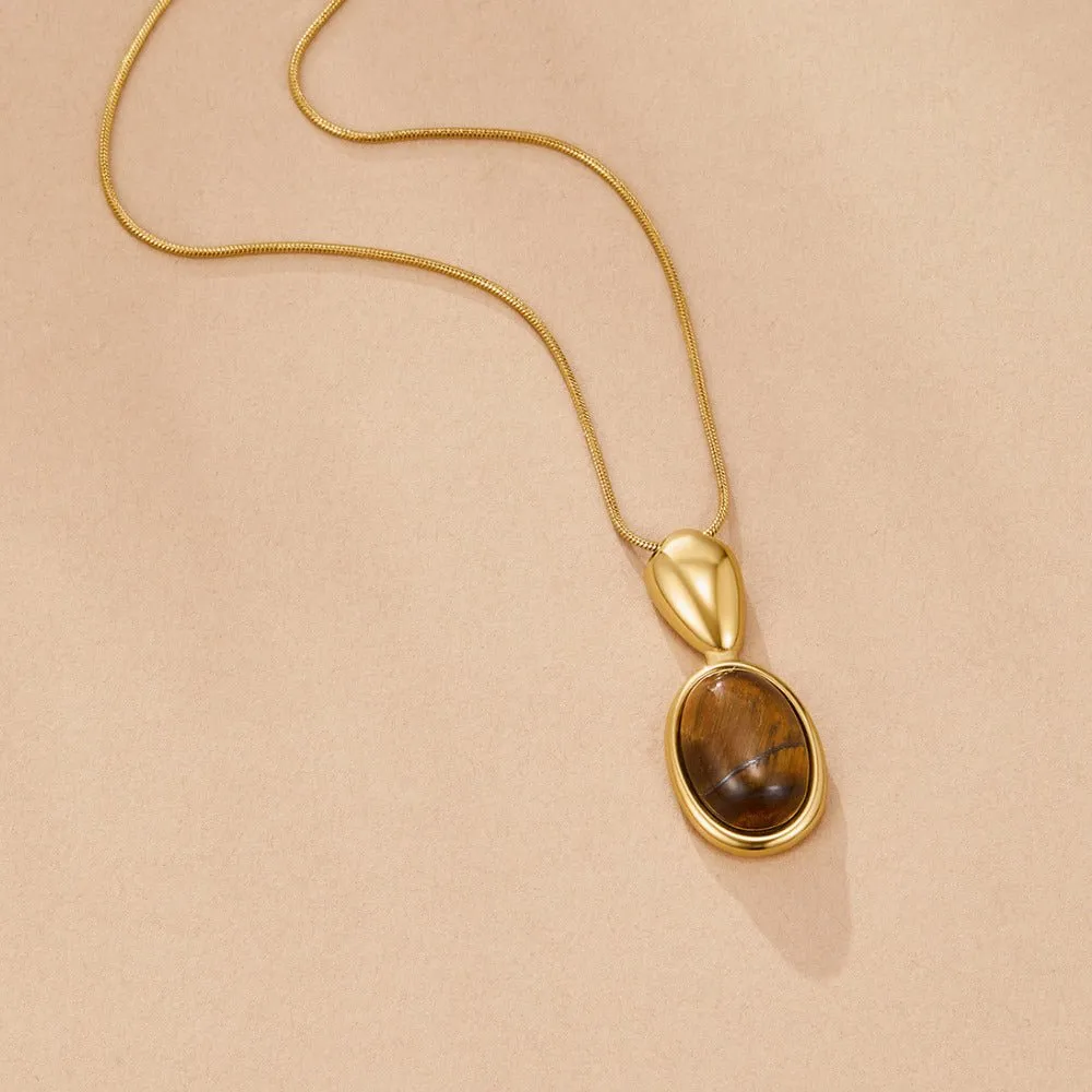 Long Tiger Eye Necklace
