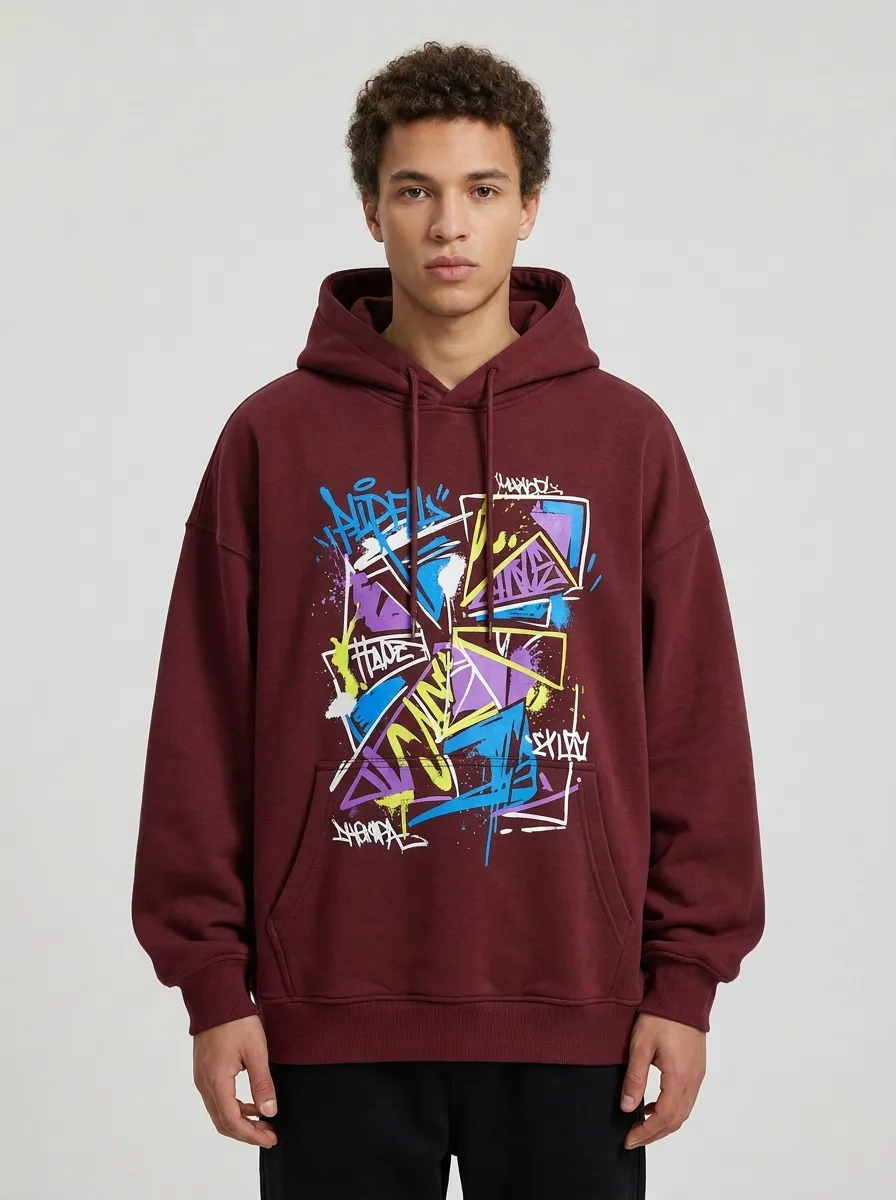 Unisex Graffiti Streetwear Art Hoodie
