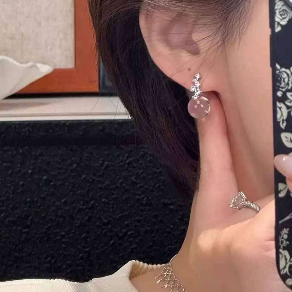 Women's Crystal Ball Drop Earrings